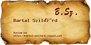 Bartal Szilárd névjegykártya